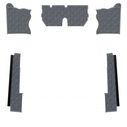 1969-1972 VW Beetle Carpet Kit - Front - 5 Pcs - for use with Rubber Mats - Charcoal Loop