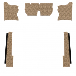 1969-1972 VW Beetle Carpet Kit - Front - 5 Pcs - for use with Rubber Mats - German Squareweave