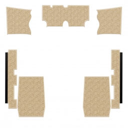 1973-1977 VW Beetle Carpet Kit - Front - 7 Pcs - for use with Rubber Mats - Oatmeal Loop