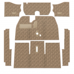 Premium 1954 - early 1956 VW Beetle Carpet Kit - Front - w/o Footrest - German Squareweave