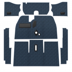 Premium 1956.5-1957 VW Beetle Carpet Kit - Front - w/o Footrest - Loop or Cutpile