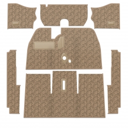 Premium 1956-1957 VW Beetle Carpet Kit - Front - w/o Footrest - German Squareweave