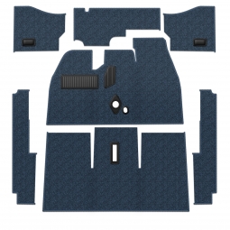 Premium 1958-1961 VW Beetle Carpet Kit - Front - w/ Footrest - Loop or Cutpile