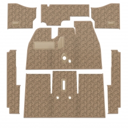 Premium 1962-1964 VW Beetle Carpet Kit - Front - w/ Footrest - German Squareweave