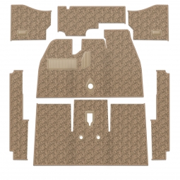 Premium 1968 VW Beetle Carpet Kit - Front - w/ Footrest - German Squareweave