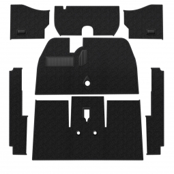 Premium 1968 VW Beetle Carpet Kit - Front - w/o Footrest - Black Loop