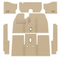 Premium 1968 VW Beetle Carpet Kit - Front - w/o Footrest - Oatmeal Loop