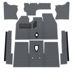 Premium 1969 VW Beetle Carpet Kit - Front - w/ Footrest - Charcoal Loop