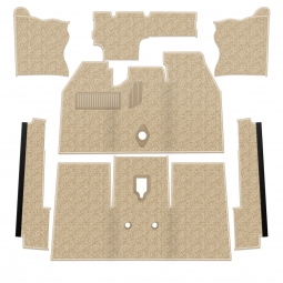 Premium 1969 VW Beetle Carpet Kit - Front - w/ Footrest - Oatmeal Loop