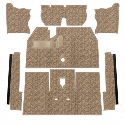 Premium 1969 VW Beetle Carpet Kit - Front - w/o Footrest - German Squareweave