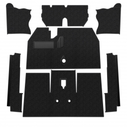 Premium 1970-1972 VW Beetle Sedan Carpet Kit - Front - w/o Footrest - Black Loop