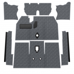 Premium 1970-1972 VW Beetle Sedan Carpet Kit - Front - w/o Footrest - Charcoal Loop