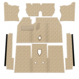 Premium 1970-1972 VW Beetle Sedan Carpet Kit - Front - w/o Footrest - Oatmeal Loop