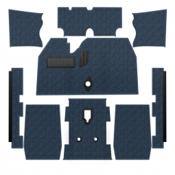 Premium 1973-1977 VW Beetle Sedan Carpet Kit - Front - w/o Footrest - Loop or Cutpile