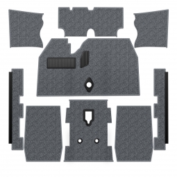 Premium 1973-1977 VW Beetle Sedan Carpet Kit - Front - w/o Footrest - Charcoal Loop