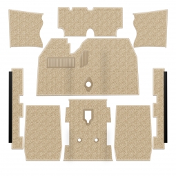 Premium 1973-1977 VW Beetle Sedan Carpet Kit - Front - w/o Footrest - Oatmeal Loop