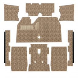 Premium 1973-1977 VW Beetle Sedan Carpet Kit - Front - w/o Footrest - German Squareweave