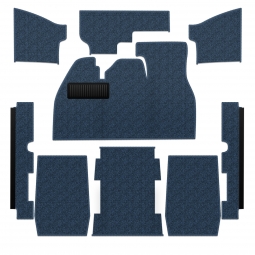 1973-1976 VW Super Beetle Carpet Kit - Front - w/ Footrest - Loop or Cutpile