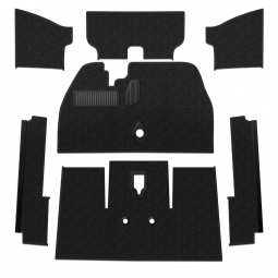 Premium 1971-1972 VW Super Beetle Carpet Kit - Front - w/o Footrest - Black Loop