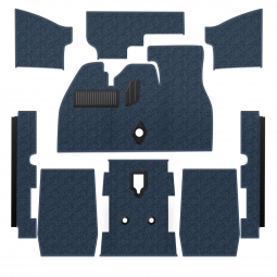 Premium 1973-1976 VW Super Beetle Carpet Kit - Front - w/ Footrest - Loop or Cutpile