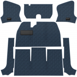 1956-1968 VW Beetle Convertible Carpet Kit - Front - w/o Footrest - Loop or Cutpile