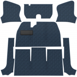 1969-1970 VW Beetle Convertible Carpet Kit - Front - w/o Footrest - Loop or Cutpile