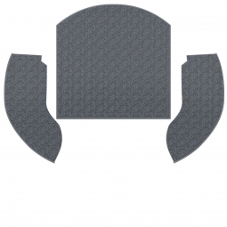 1956-1970 VW Beetle Convertible Carpet Kit - Rear - 3 Piece Set - Charcoal Loop