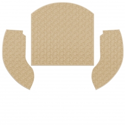 1956-1970 VW Beetle Convertible Carpet Kit - Rear - 3 Piece Set - Oatmeal Loop