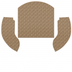 1956-1970 VW Beetle Convertible Carpet Kit - Rear - 3 Piece Set - German Squareweave