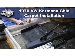 1970 VW Karmann Ghia - Front Carpet Installation