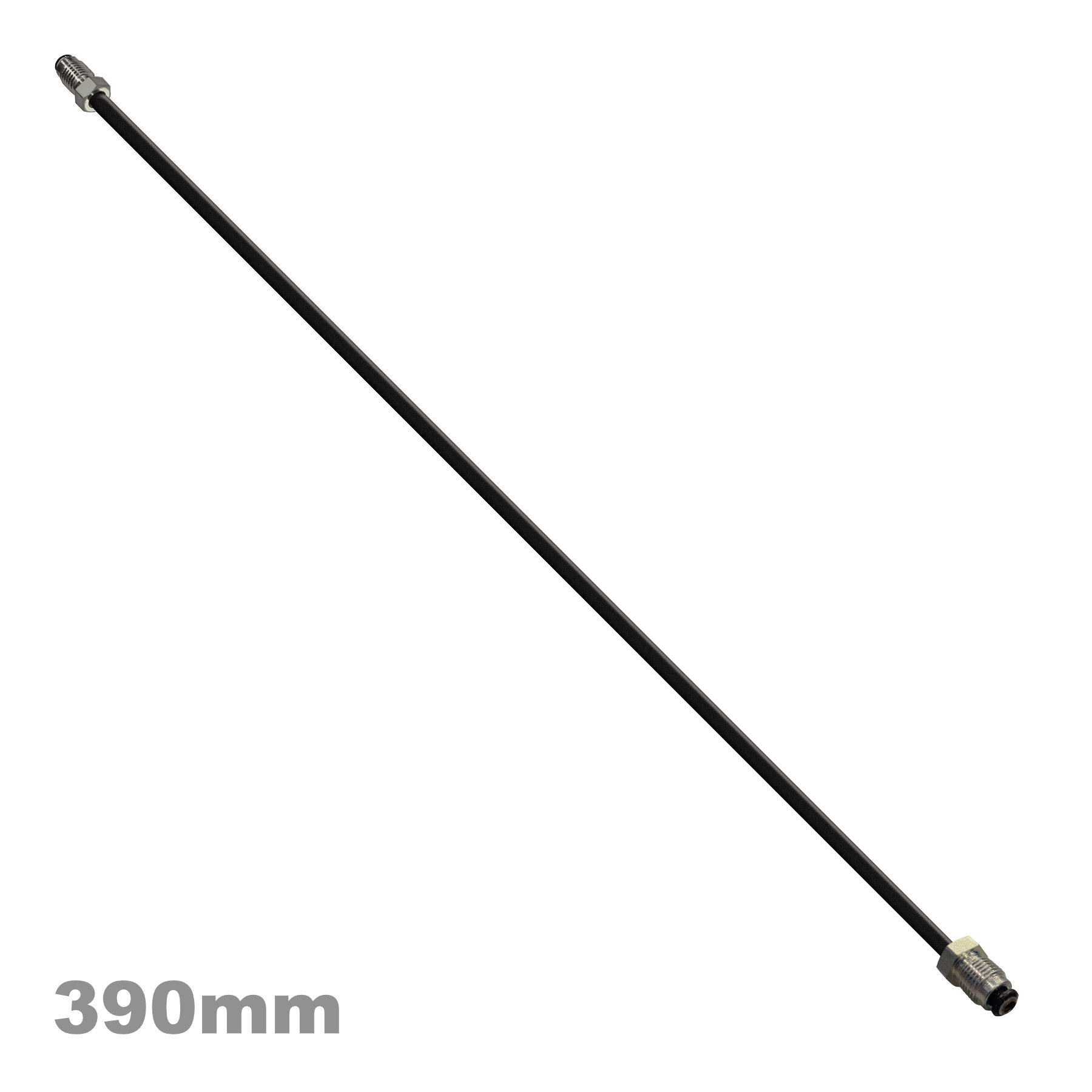 Metal Brake Line, Front Left Side (Driver Side), 165mm Long, fits '49-'66  Bug & Ghia, AC Industries 113611723A