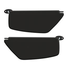 1965-1967 VW Beetle Sedan Sun Visors - OEM Style - Pair - Black Vinyl