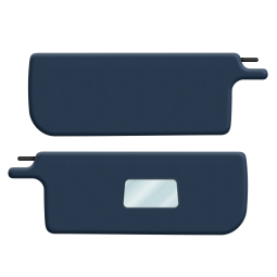 VW Sun Visors - with Mirror - Pair - Vinyl Colors - 1965-1972 Beetle - Super Beetle Convertible