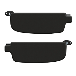 1965-1974 VW Karmann Ghia Sun Visors - Pair - Black Vinyl