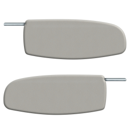 1958-1964 VW Beetle Sun Visors - Pair - Off-White Vinyl - Sedan and Convertible