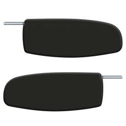 1958-1964 VW Beetle Sun Visors - Pair - Black Vinyl - Sedan and Convertible