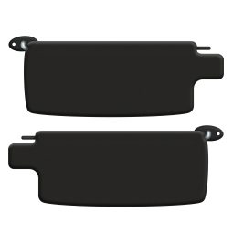 VW Sun Visors - Pair - Black Vinyl - 1965-1977 Beetle - 1971-1979 Super Beetle Sedan