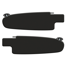 1968-1979 VW Bus Sun Visors - Pair - Black Vinyl