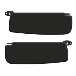 1961-1973 VW Type 3 Sun Visors - Pair - Black Vinyl