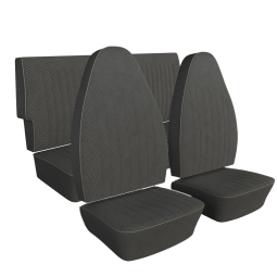 1973-1974 Type 3 Fastback & Notchback Seat Upholstery - Front & Rear - No Rear Armrest - Tweed Cloth