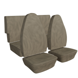 1973-1974 Type 3 Fastback & Notchback Seat Upholstery - Front & Rear - No Rear Armrest - Velour