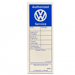 VW Authorized Service Sticker