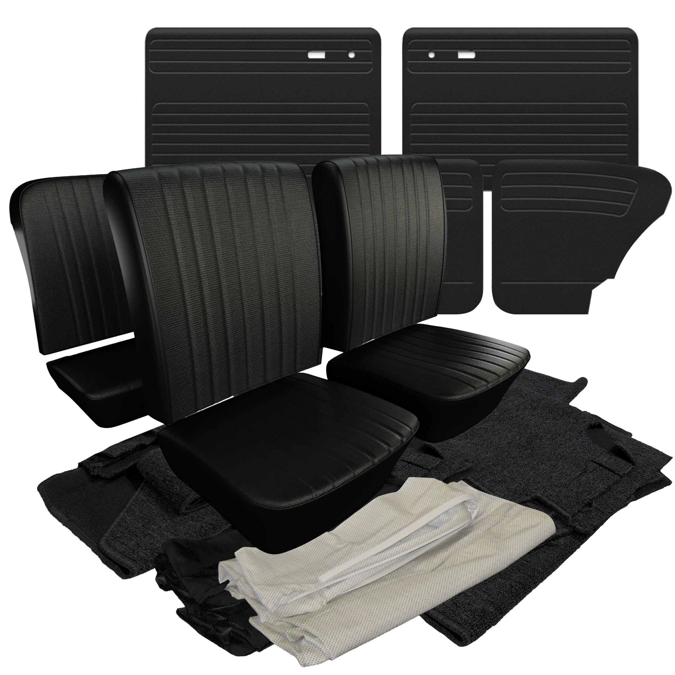 1967 Beetle Interior Kit - Black - Quick Ship