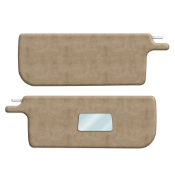 VW Sun Visors - with Mirror - Pair - Velour Colors - 1965-1972 Beetle - Super Beetle Convertible