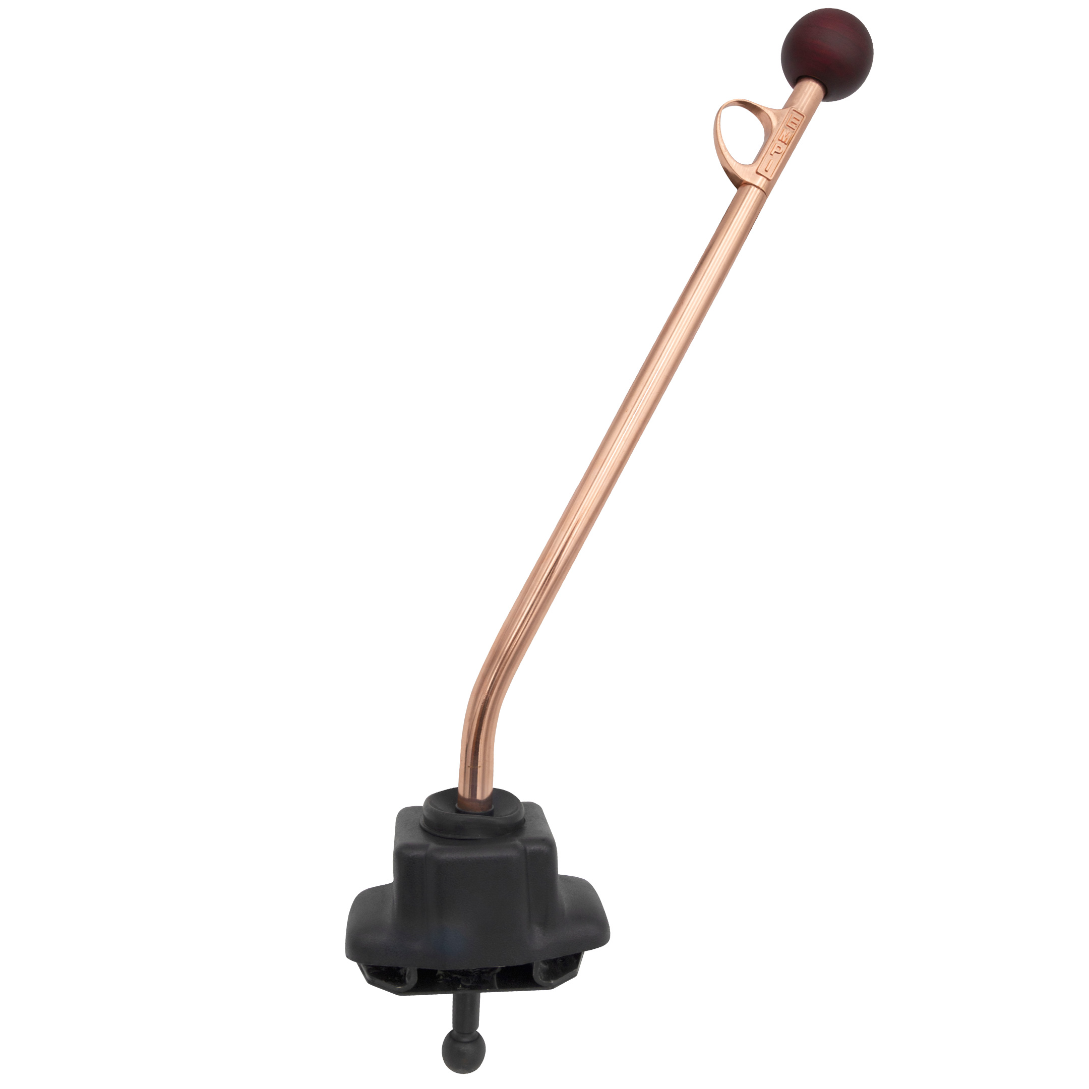 EMPI VW Copper Plated Trigger Shifter with Rosewood Shift Knob, Type 2 60-79, 23 1/2