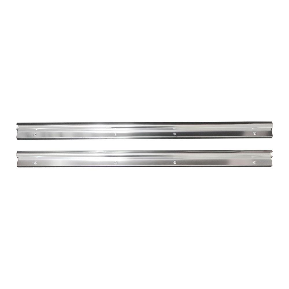 1954-77 VW Beetle Door Sill Cover Set - Aluminum Plain