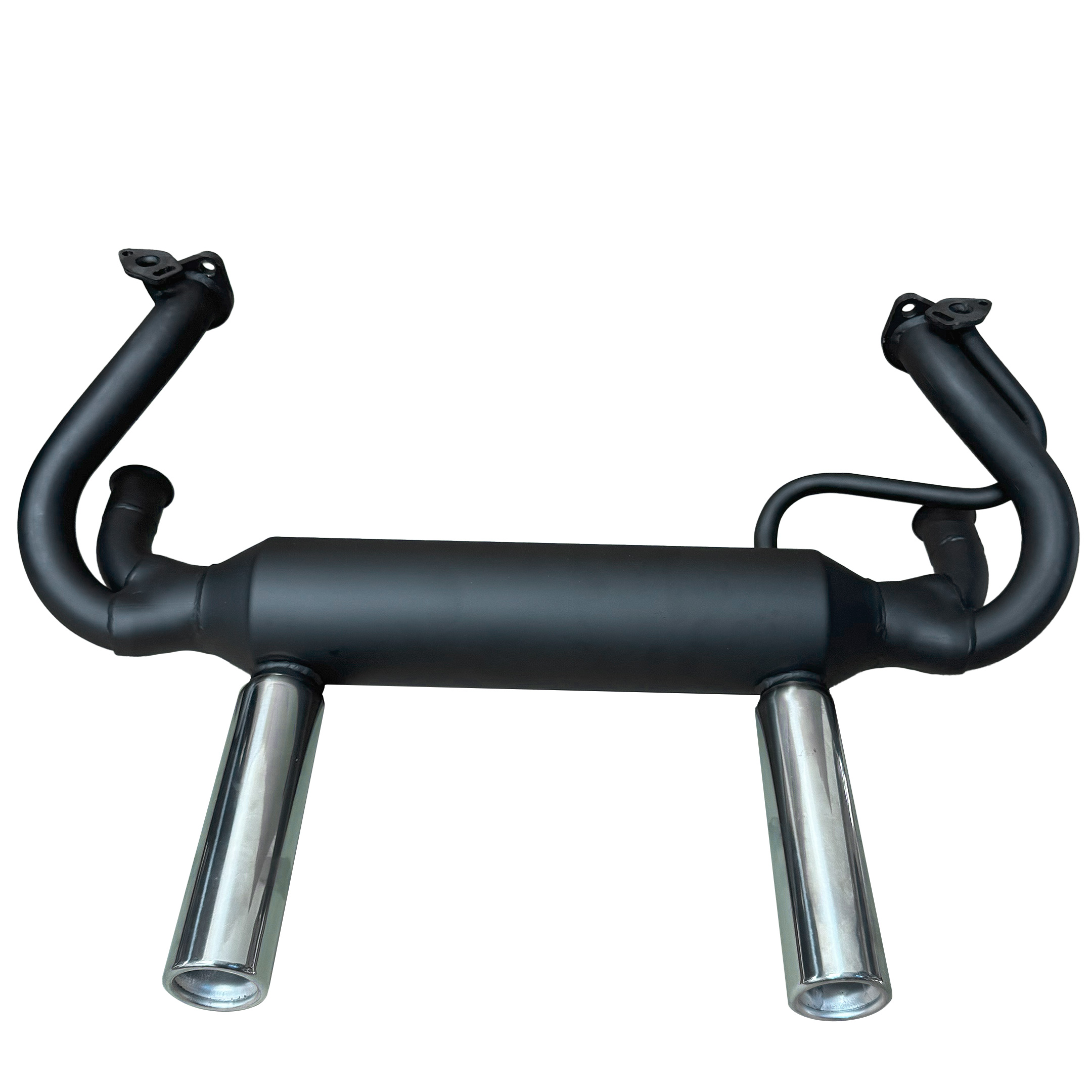 JBugs Two Tip Exhaust System with Stainless Steel Tips - Beetle - Karmann Ghia - 1300cc-1600cc