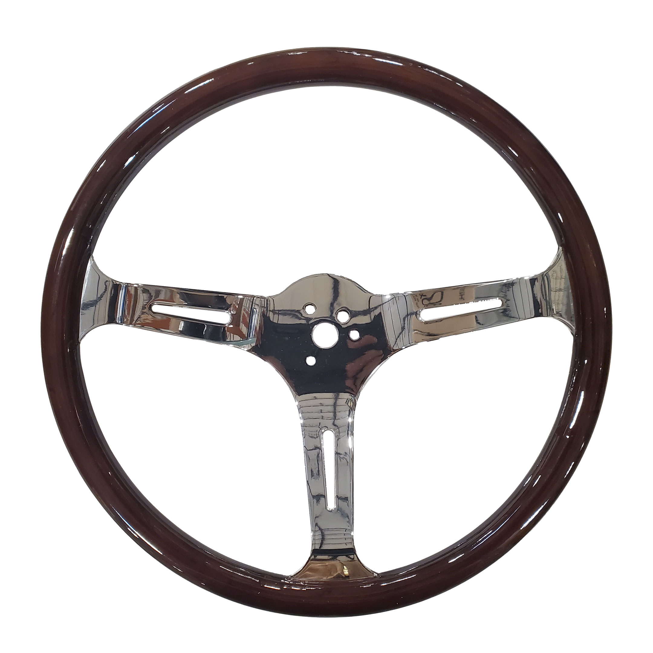 EMPI VW Steering Wheel Kit - Includes Adapter - Classic Dark Wood