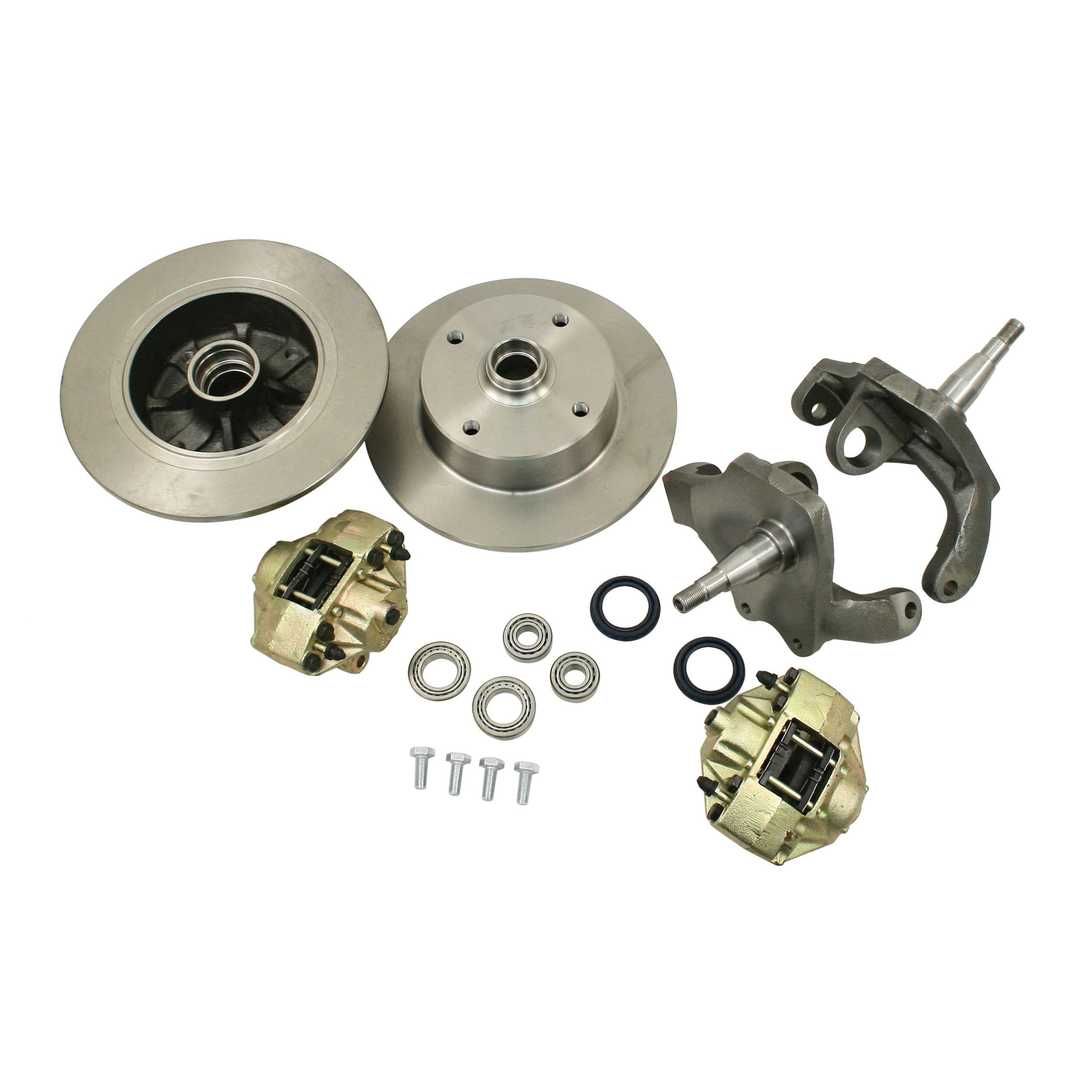 EMPI 1966-1977 VW Beetle & Karmann Ghia Disc Brake Conversion Kit - Front - Drop Spindles - 4x130