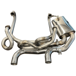 A1 Performance Exhaust - Sidewinder Header with Peashooter Muffler with Polished Tips - 1 5/8"